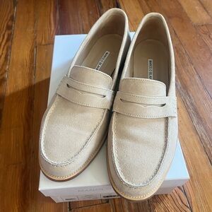 Manolo Blahnik “perrita” loafer flats sand suede size 40.5 10 in box worn 1x